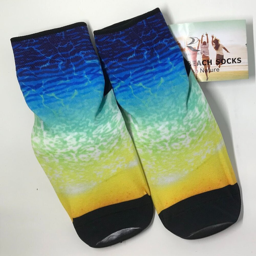 NEW Randy Sun water or beach shoes.  Size 25 (6-7.5 W, 4-6.5 M) yellow, blue,